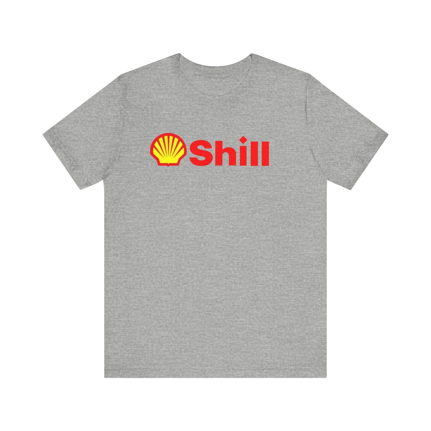 Shill Parodies Famous Brands Unisex Gifts 100% Cotton Humorous T-Shirt Spoof Ware Gas Monopoly Scam Overpriced Electric Cars Premium Gas