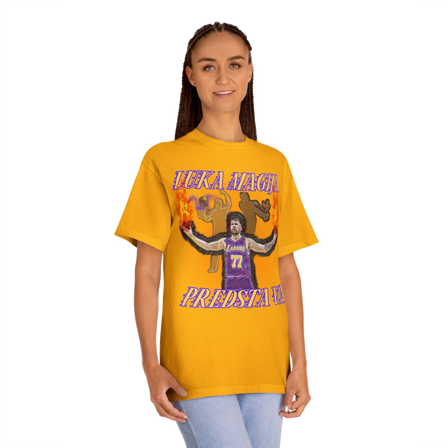 Luka Magic Showtime Unisex Classic Tee - Basketball Fan Shirt, Gift for NBA Lovers, Sports Merchandise, Graphic Tee, Streetwear, Los Angeles