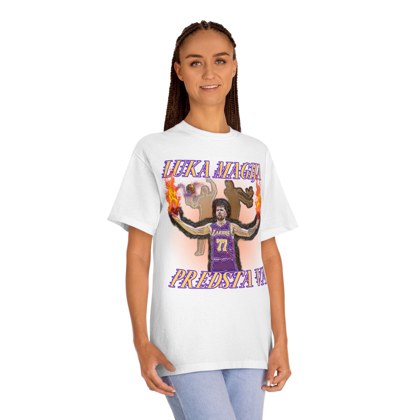 Luka Magic Showtime Unisex Classic Tee - Basketball Fan Shirt, Gift for NBA Lovers, Sports Merchandise, Graphic Tee, Streetwear, Los Angeles