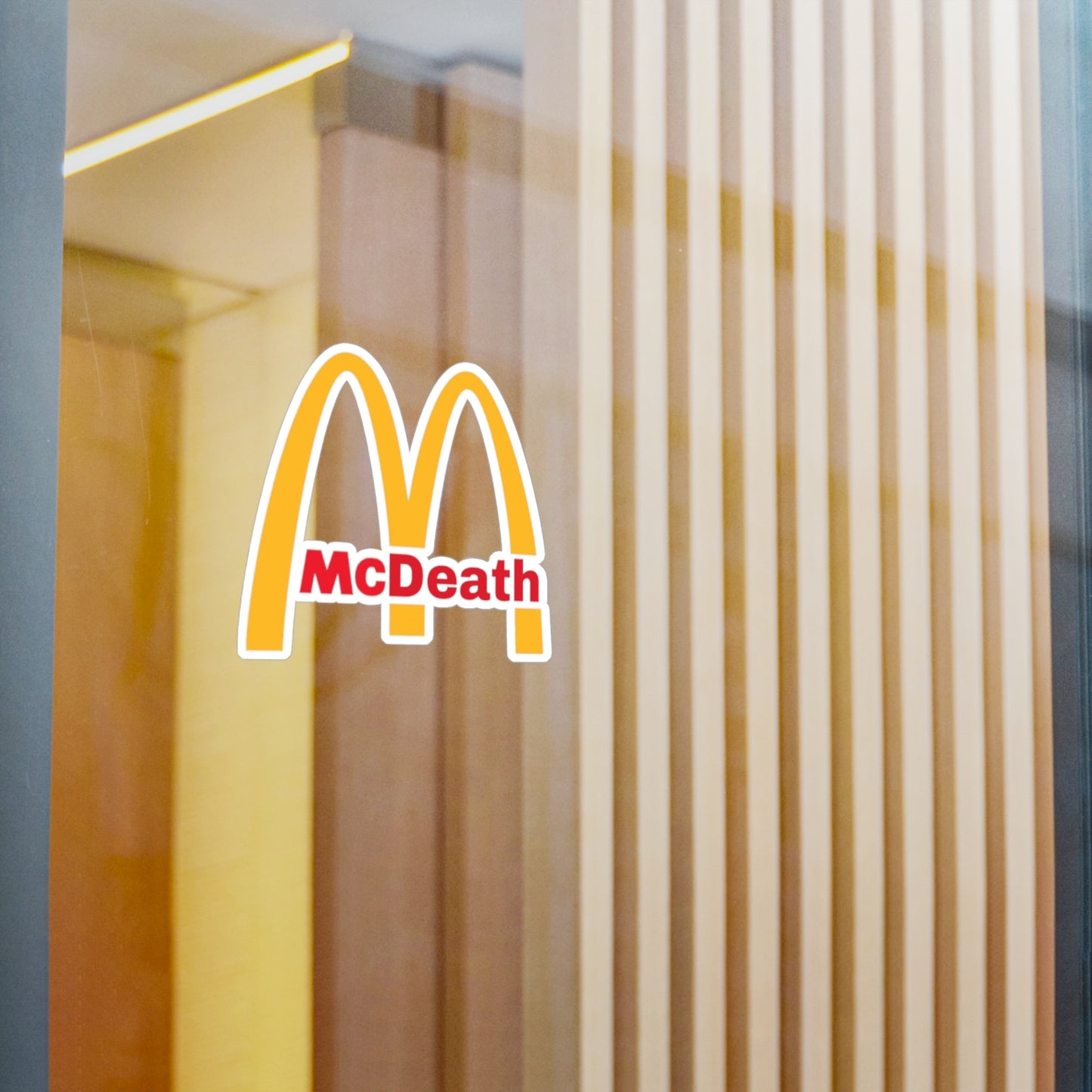McDeath Funny Fast Food Inspired Designs Kiss-Cut Vinyl DecalsMcDonalds Parodies Famous Brands Gifts Spoof End the Fed Satire Fast Food