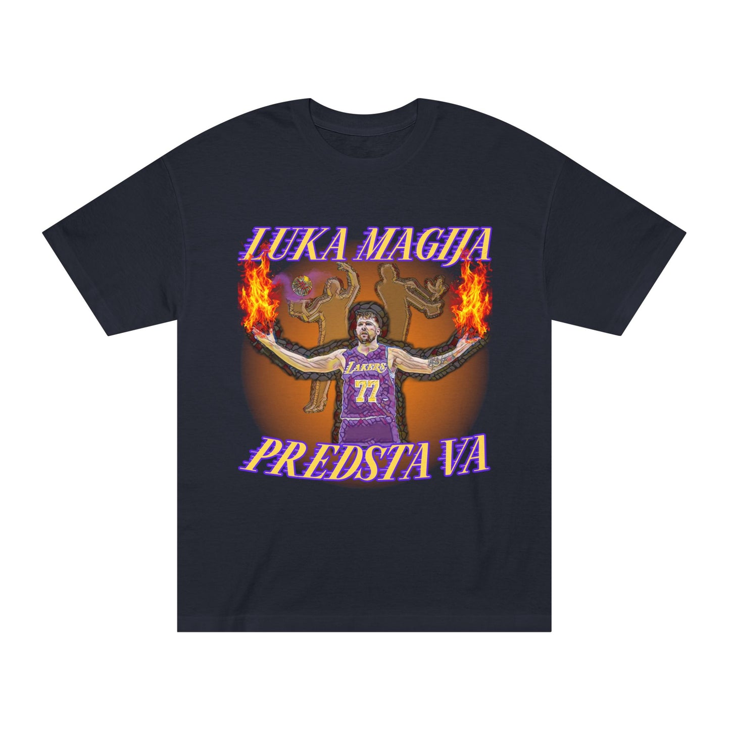 Luka Magic Showtime Unisex Classic Tee - Basketball Fan Shirt, Gift for NBA Lovers, Sports Merchandise, Graphic Tee, Streetwear, Los Angeles