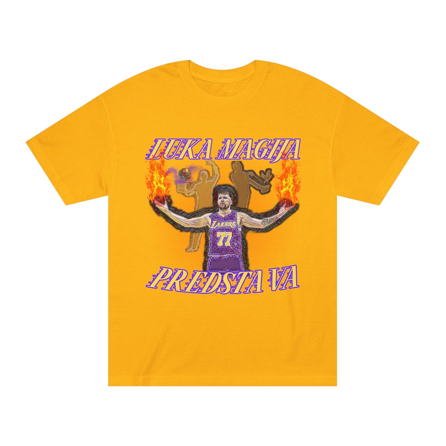 Luka Magic Showtime Unisex Classic Tee - Basketball Fan Shirt, Gift for NBA Lovers, Sports Merchandise, Graphic Tee, Streetwear, Los Angeles