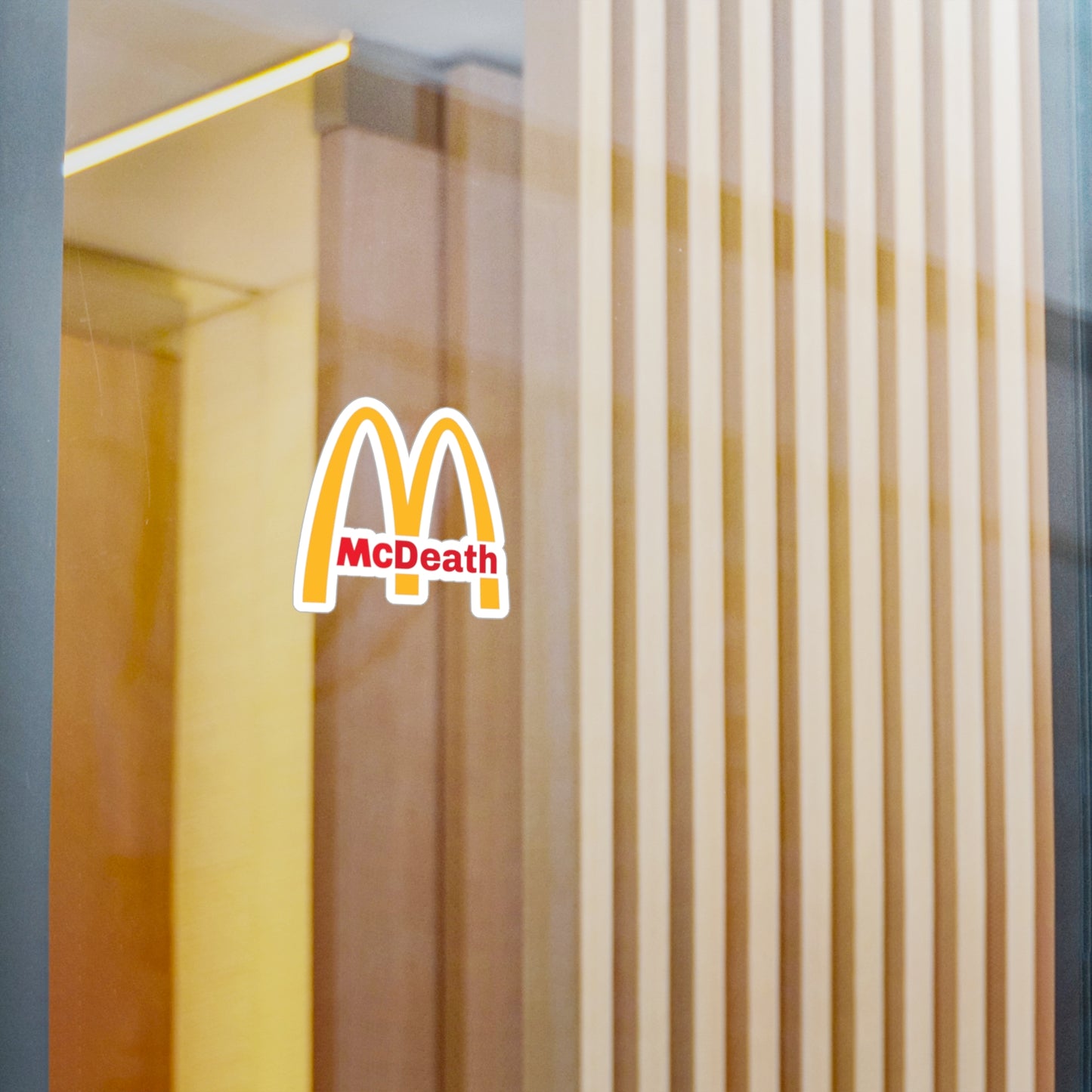 McDeath Funny Fast Food Inspired Designs Kiss-Cut Vinyl DecalsMcDonalds Parodies Famous Brands Gifts Spoof End the Fed Satire Fast Food