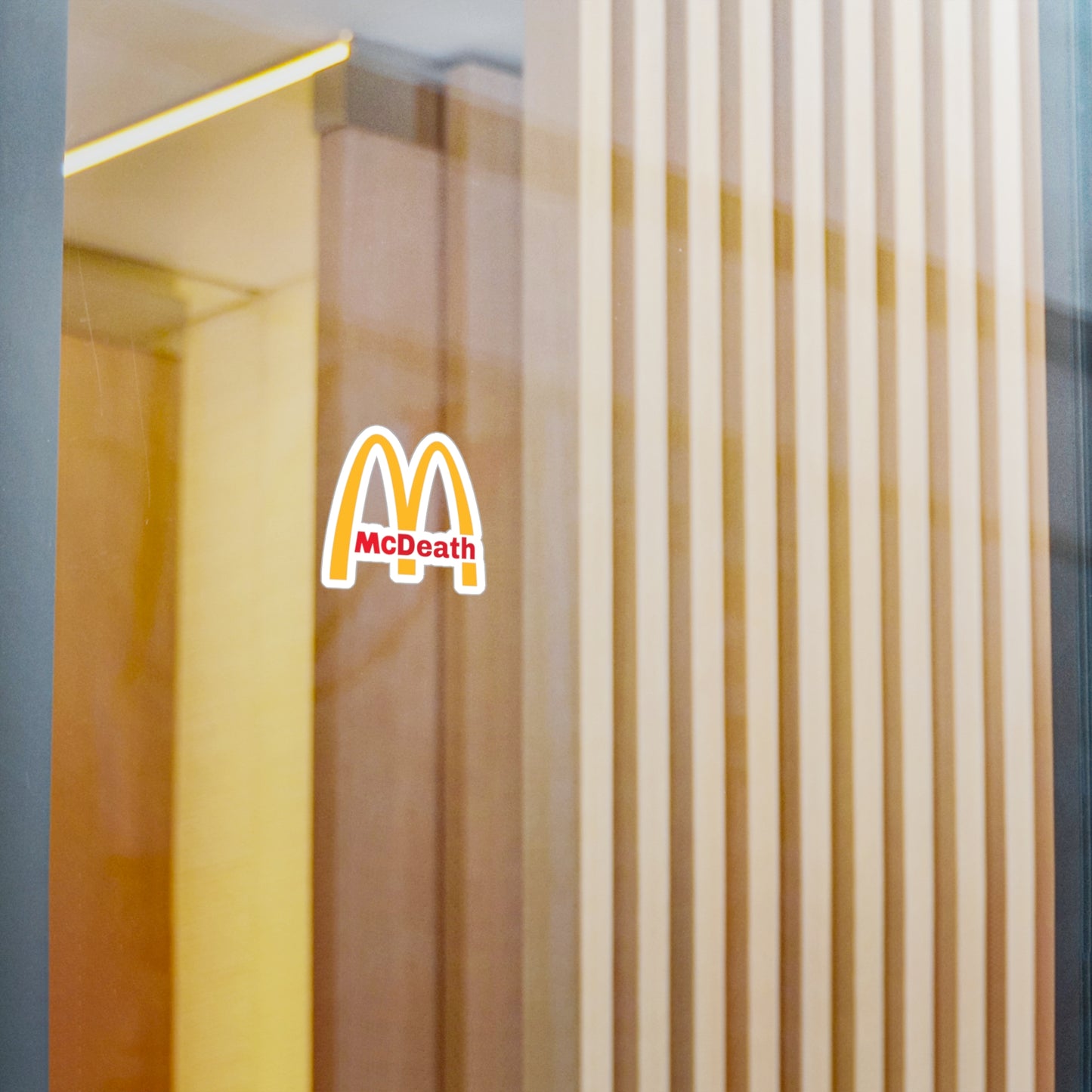 McDeath Funny Fast Food Inspired Designs Kiss-Cut Vinyl DecalsMcDonalds Parodies Famous Brands Gifts Spoof End the Fed Satire Fast Food