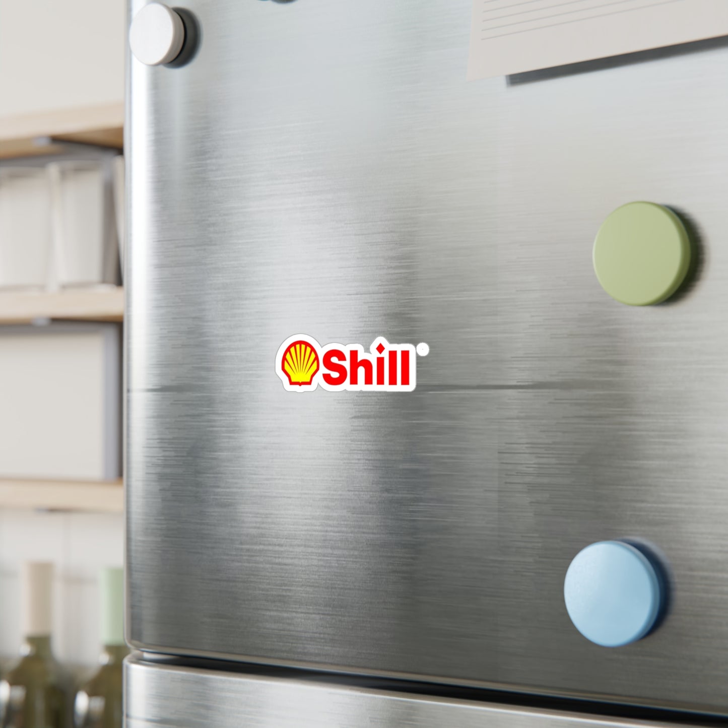 Shill Sticker Funny Gas Station Satire Inspired Designs Kiss-Cut Vinyl Decals  Parodies Famous Brands Gifts Spoof Overpriced Gas Monopoly
