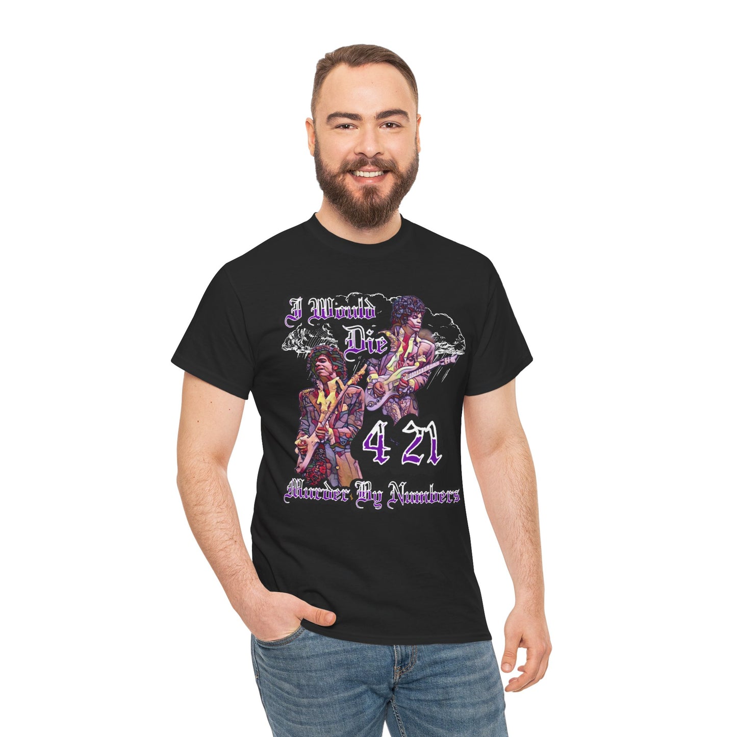 I WOULD DIE 4/21 Murder By Numbers T-Shirt, Purple, Purple Rain, Purple Reign, Minnesota, The Symbol, Prince, Royalty