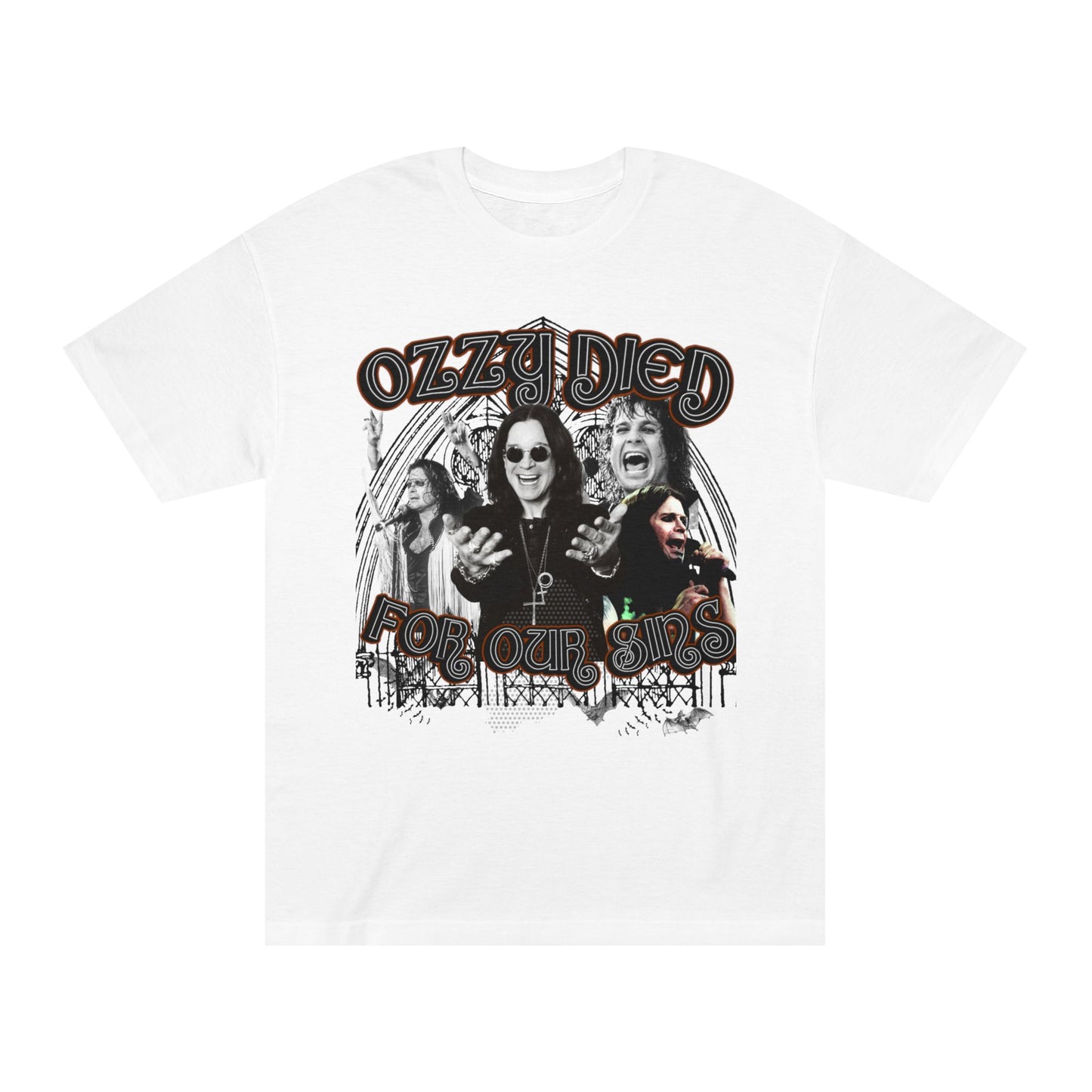 Ozzy Died For Our Sins –White/Cream Heavy Metal Messiah Tee