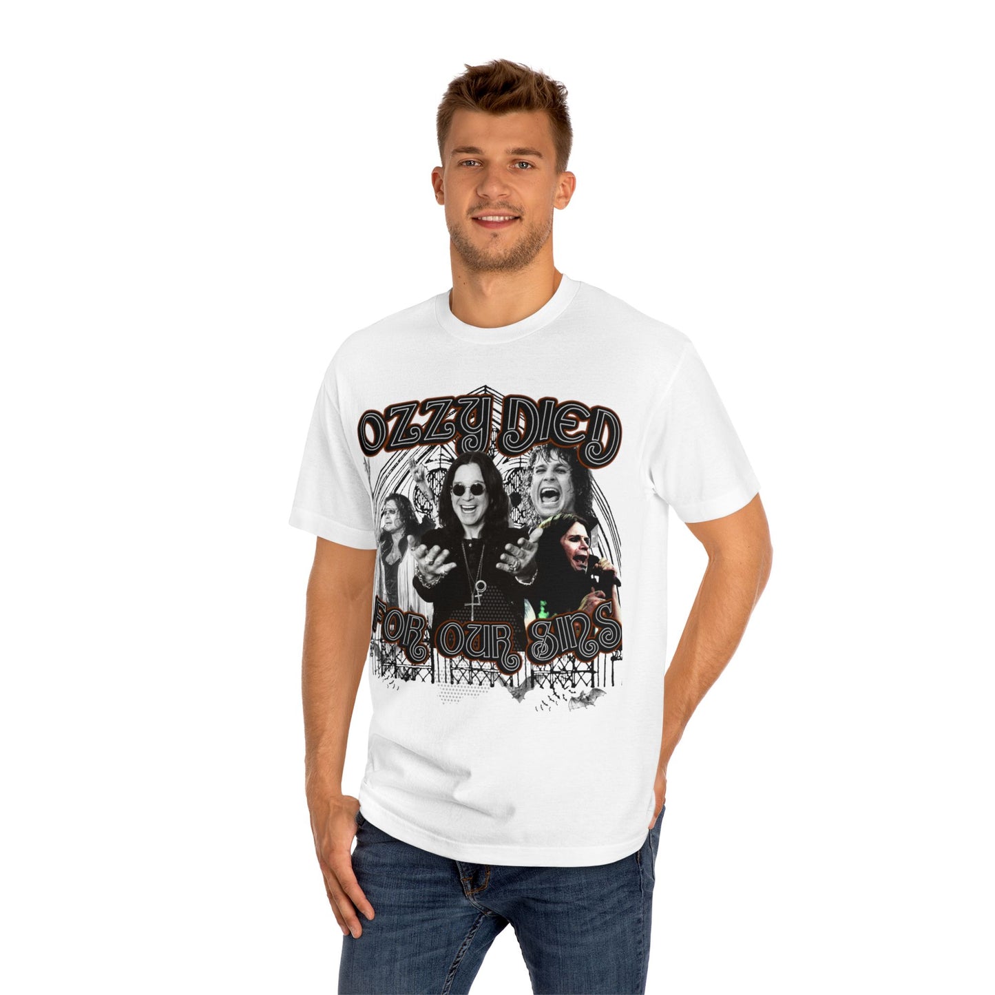 Ozzy Died For Our Sins –White/Cream Heavy Metal Messiah Tee